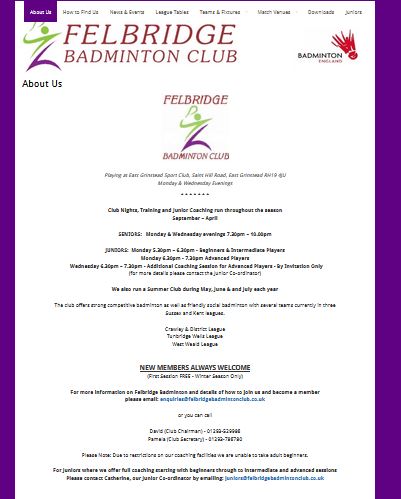Felbridge Badminton Club image